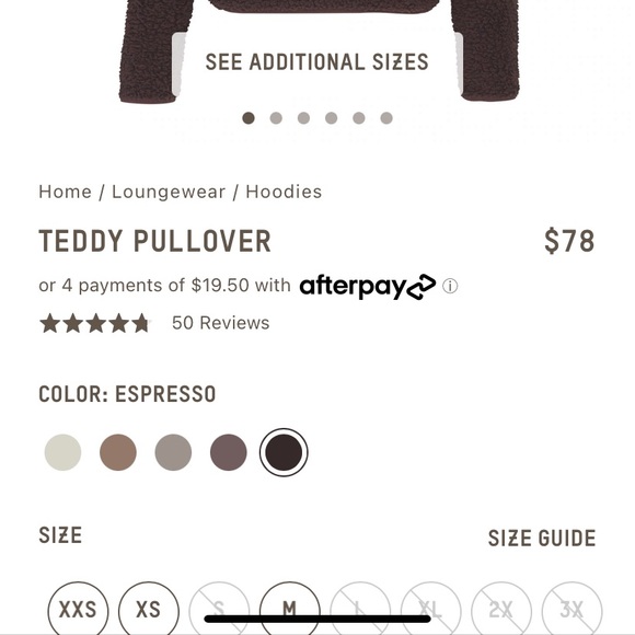NWT SKIMS Teddy Pullover in Espresso 2X - SOLD OUT ONLINE - Picture 4 of 10